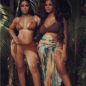 Icon Swim City Girls Collection Sarong, Brown